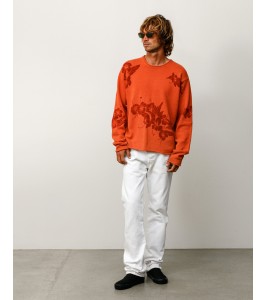 Свитер Stussy Floral Roll Neck Sweater Rust