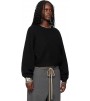 Свитер Fear Of God Essentials Black Holiday Heavy Waffle 90s Crewneck Sweater