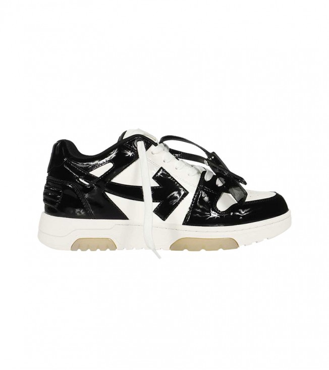Off-White Out Of Office OOO Low Tops Patent Black White