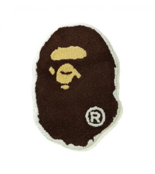 BAPE Ape Head Rug Brown 69x47.5 см