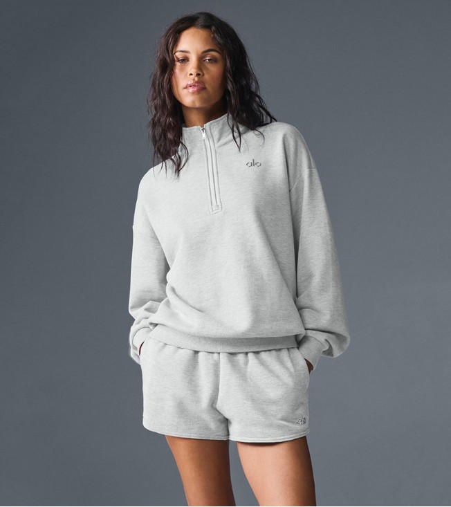 Свитшот Alo Yoga Accolade 1/4 Zip Grey