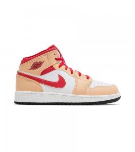 Jordan 1 Mid Light Cardinal Curry (GS)