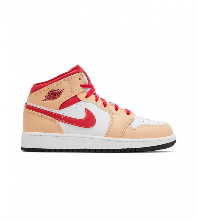 Jordan 1 Mid Light Cardinal Curry (GS)
