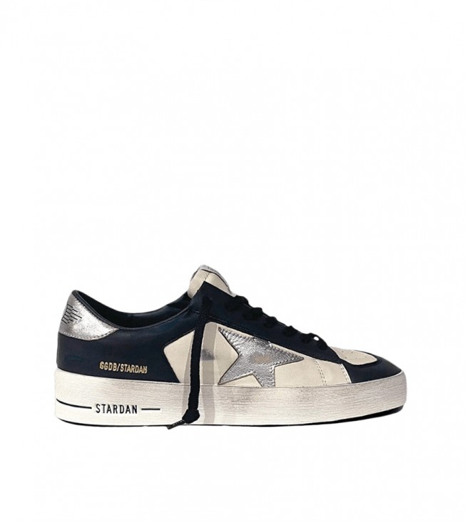 Golden Goose Stardan Optic White Navy Silver