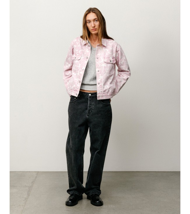 Куртка Stussy Denim Trucker Jacket Pink Hawaiian