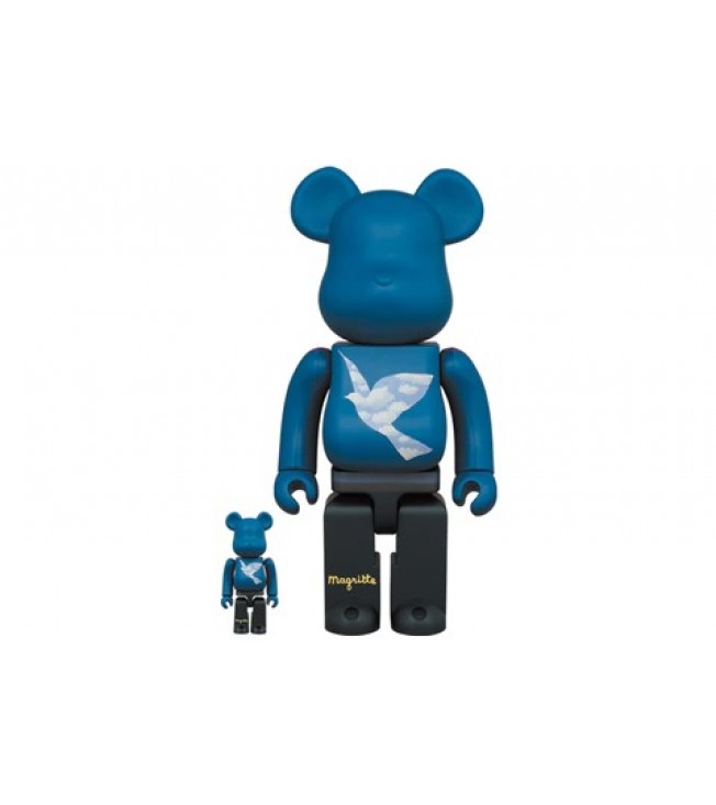 Bearbrick René Magritte (L'oiseau de ciel 1965/La belle societe 1965) 100% & 400% Set