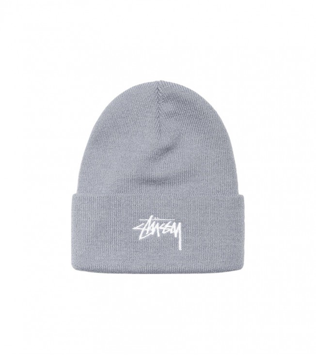 Stussy Cuff Beanie Stock Grey Heather