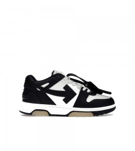 OFF-WHITE Out Of Office OOO Low Tops White Black White