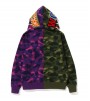 Худи BAPE CAMO SHARK GREEN PURPLE FULL ZIP HOODIE