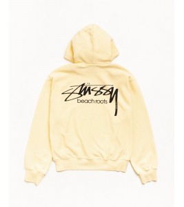 Худи Stussy Beach Roots Zip Hoodie Garment Dyed Gold - ???? ?20
