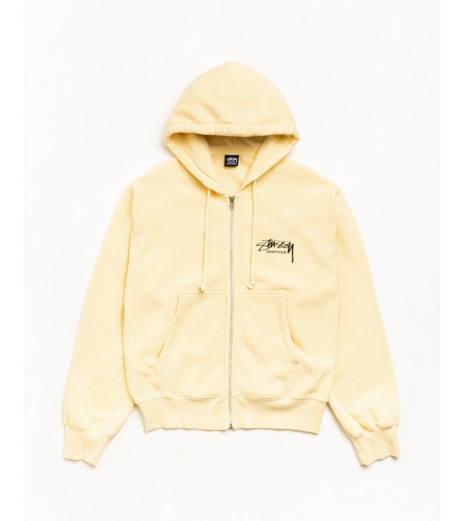 Худи Stussy Beach Roots Zip Hoodie Garment Dyed Gold