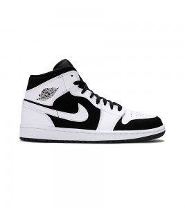 Кроссовки Air Jordan 1 Mid White Black Tuxedo