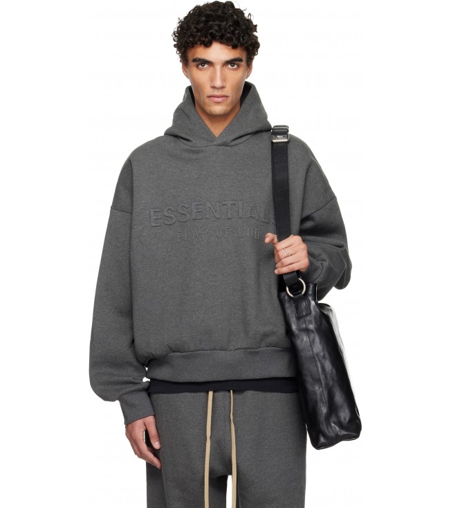 Худи Fear Of God Essentials Gray Holiday Embossed 'Essentials' Classic Hoodie