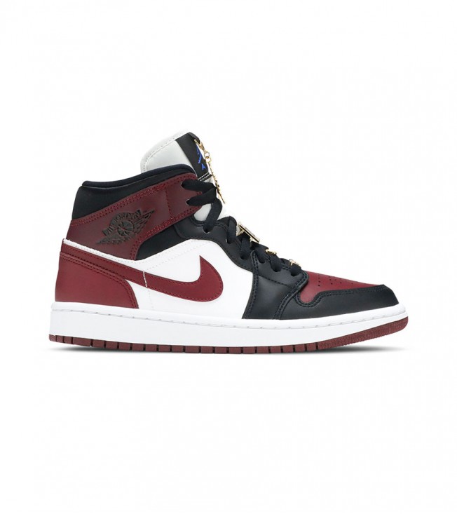 Кроссовки Jordan 1 Mid SE Black Dark Beetroot WMNS