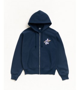Худи Stussy Dot Surf Puff Print Zip Hoodie Navy