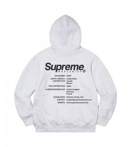 Supreme Worldwide Hooded Sweatshirt Ash Grey - Фото №2