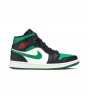 Кроссовки Air Jordan 1 Mid Green Toe