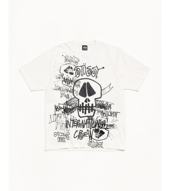 Футболка Stussy Skulls Tee Pigment Dyed Natural