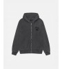 Stussy Rasta Lion Zip Hoodie Pigment Dyed Black