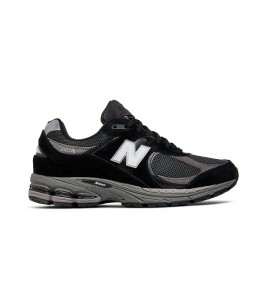New Balance 2002R Black Dark Grey White