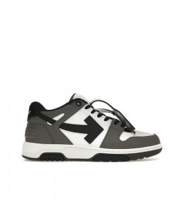 OFF-WHITE Out Of Office OOO Low Tops Dark Gray Black