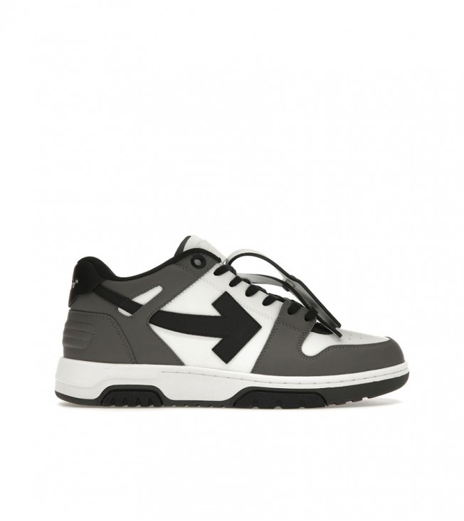 OFF-WHITE Out Of Office OOO Low Tops Dark Gray Black