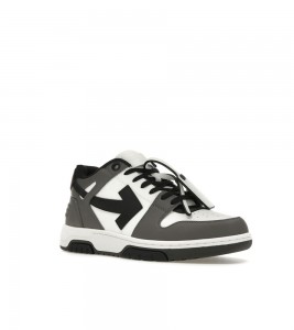 OFF-WHITE Out Of Office OOO Low Tops Dark Gray Black - Фото №2