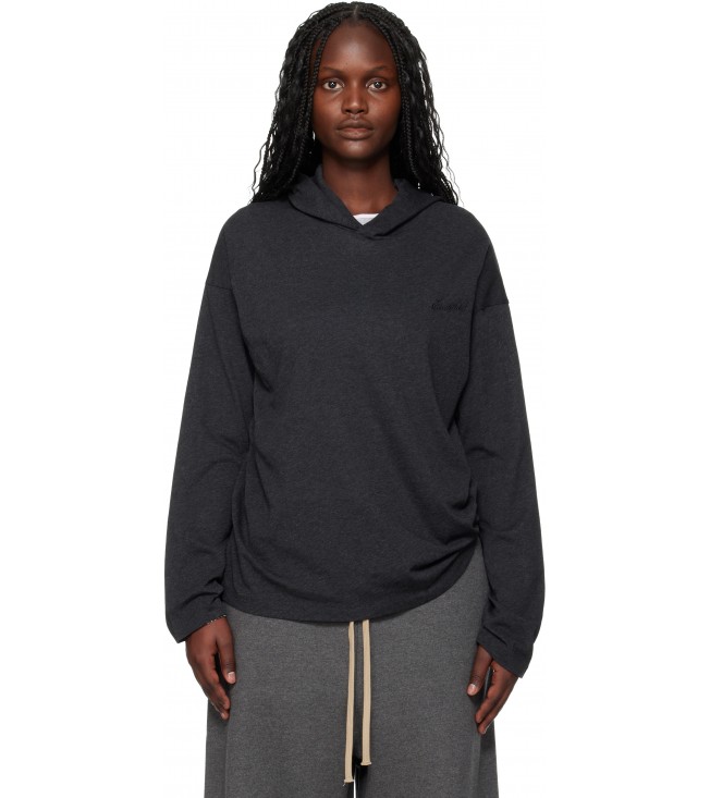 Худи Fear Of God Essentials Gray Holiday Embroidered Classic Fit Long Sleeve Hoodie