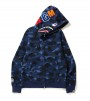 Худи BAPE CAMO SHARK NAVY FULL ZIP HOODIE