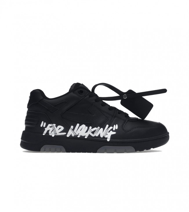 OFF-WHITE Out Of Office OOO For Walking Low Tops Black White (SS22)