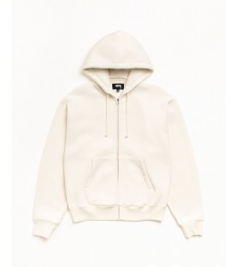 Худи Stussy Cursive Applique Zip Hoodie Natural