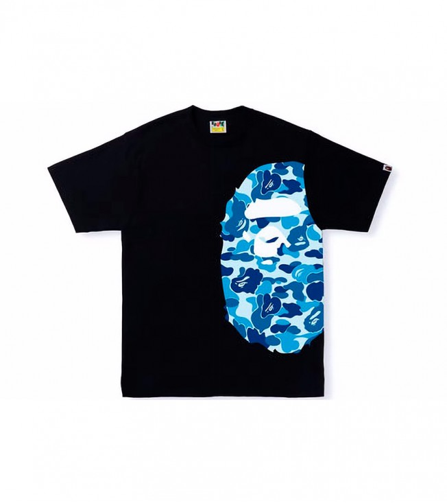 Футболка BAPE ABC Camo Single Color Side Big Ape Head Tee Black Blue