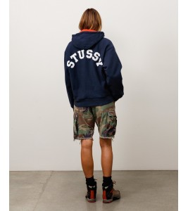 Худи Stussy Double Faced Zip Hoodie Navy - Фото №2