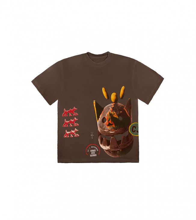 Travis Scott Never Backward T-shirt Brown