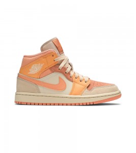 Кроссовки Jordan 1 Mid Apricot Orange WMNS