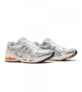 ASICS Gel-Kayano 14 White Pure Sliver Orange - Фото №2