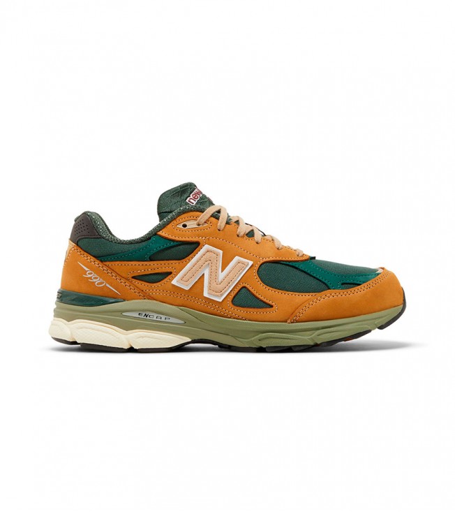 New Balance 990v3 MiUSA Tan Green