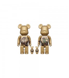 Bearbrick Ogata Korin's Fujin Raijin 4 PC Set 100% & 400% Set