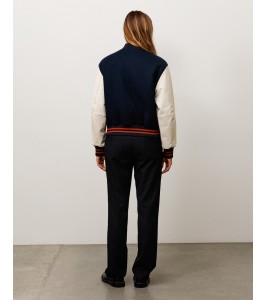 Куртка Stussy Wool Varsity Jacket Navy - Фото №2