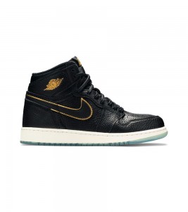 Кроссовки Air Jordan 1 Retro High La Black Gold GS