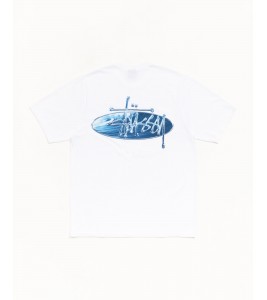 Футболка Stussy Wave Oval Tee White - Фото №2