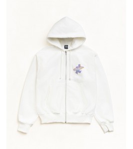Худи Stussy Dot Surf Puff Print Zip Hoodie Off White