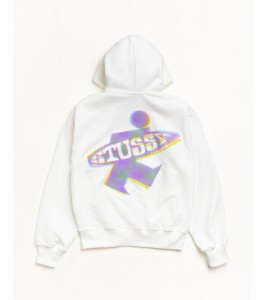 Худи Stussy Dot Surf Puff Print Zip Hoodie Off White - ???? ?20