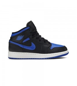Кроссовки Air Jordan 1 Mid Black Royal GS