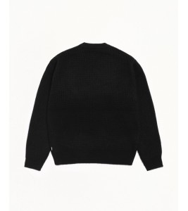 Свитер Stussy Waffle Knit Cashmere Crew Black - Фото №2