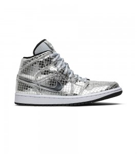 Кроссовки Jordan 1 Mid SE Disco Metallic Silver WMNS