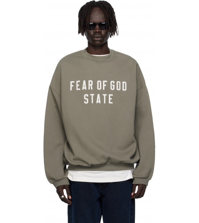Свитшот Fear Of God Essentials Gray 90s Fit Fleece Crewneck Sweatshirt