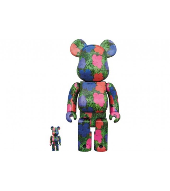 Bearbrick Andy Warhol Flowers 100% & 400%