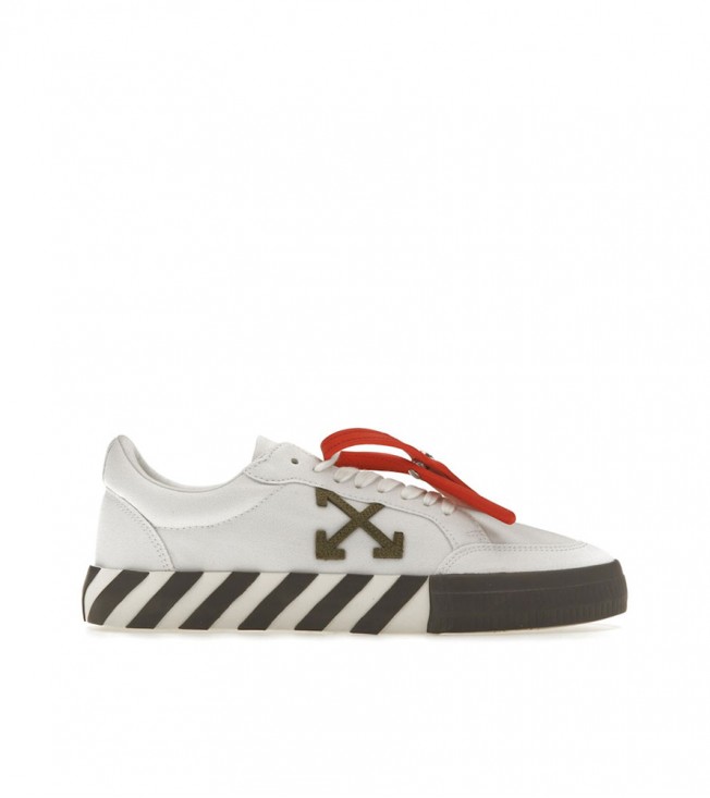 OFF-WHITE Vulcanized Low White Khaki Canvas