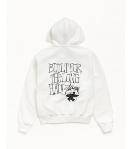 Худи Stussy Long Haul Zip Hoodie Off White - Фото №2